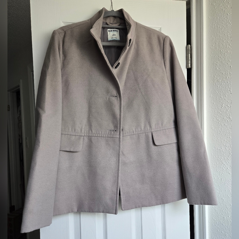 Old Navy Gray Pea Coat, Size L